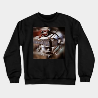 Vintage vise on the wooden table Crewneck Sweatshirt